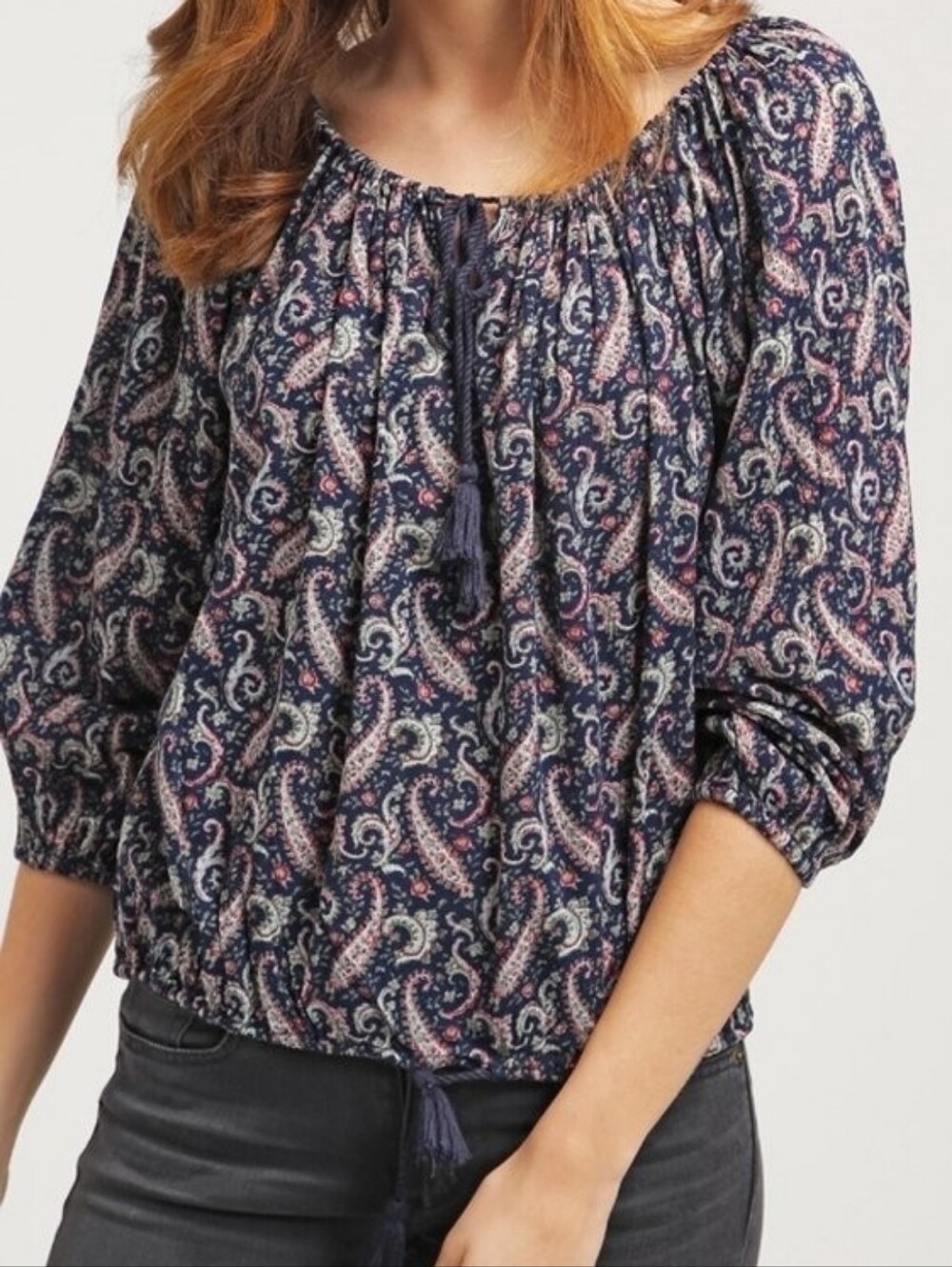 RALPH LAUREN Denim & Supply Gauze Paisley Tunic Top - Size M